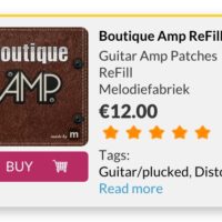 Boutique Amp ReFill available at Propellerhead Shop boutique-amp-refill-prop-shop