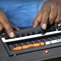 Hear Grandmaster Flash explain “The Theory” and beatboxing on his Vox V829 Percussion King still from video